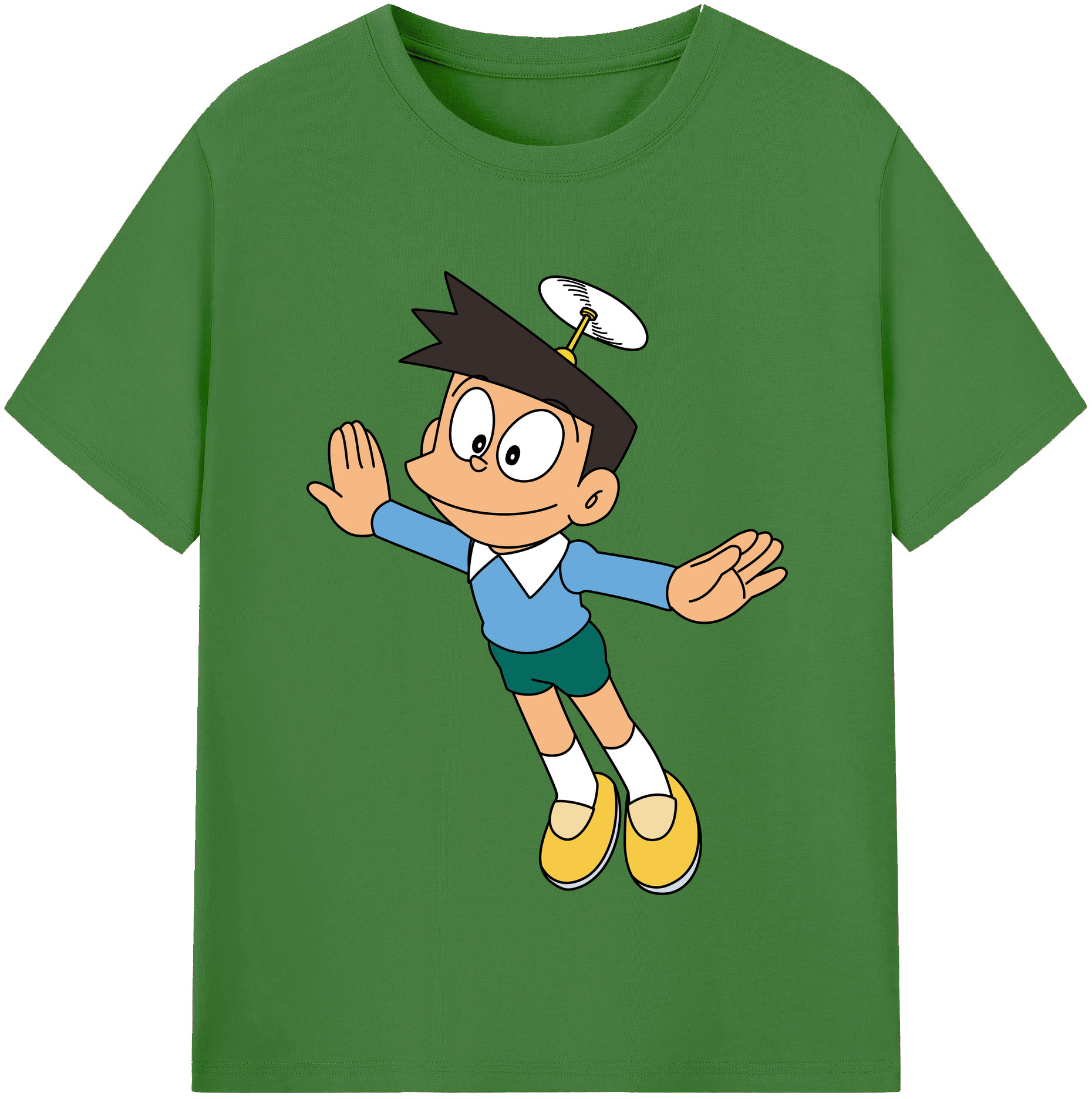 （画像用） ドラえもん 骨川 スネ夫 Doraemon Honekawa Suneo レディースカジュアルプリントTシャツ（綿100％）